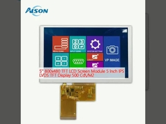 5' 800x480 TFT ماژول صفحه نمایش LCD 5 اینچ IPS LVDS صفحه نمایش TFT 500 Cd / M2