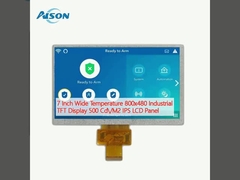 7 اینچ دمای گسترده 800x480 نمایشگاه صنعتی TFT 500 Cd / M2 پنل LCD IPS