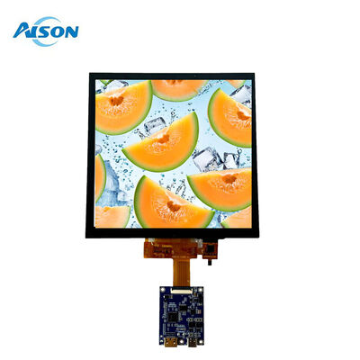 صفحه نمایش LCD TFT مربعی 7.6 اینچی 800*800 با صفحه لمسی خازنی برای Raspberry Pi 5
