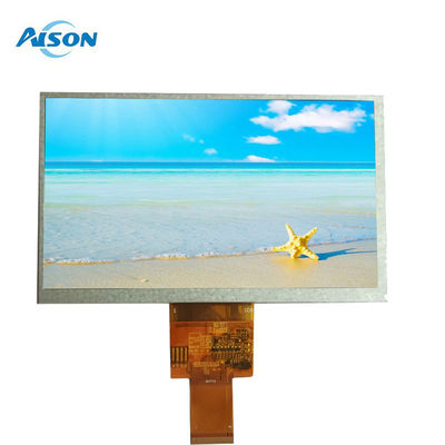 صفحه نمایش LCD 7 اینچ 40 پین 800x480 TFT 400 Cd / M2 رابط RGB
