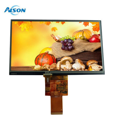 صفحه نمایش 7 اینچی RTP TFT 800X480 رزولوشن رابط RGB 40 پین برای کاربردهای صنعتی
