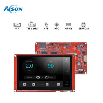 4.3 اینچ Nextion هوشمند HMI صفحه نمایش 480x272 ماژول صفحه نمایش لمسی 300 cd / m2