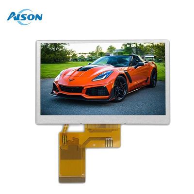 4.3 اینچ 800x480 IPS TFT LCD Display 450 Cd/M2 رابط RGB