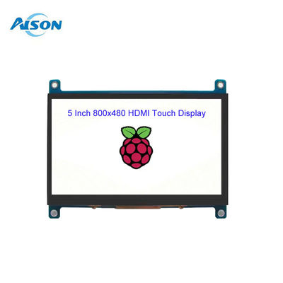 صفحه نمایش 5 اینچ 800x480 HDMI Touch TFT 400 Cd/M2 Raspberry Pi صفحه نمایش LCD