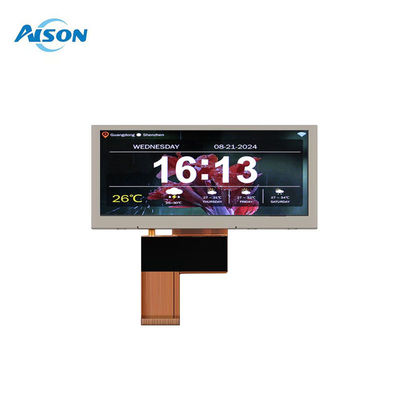 3.9 اینچ 480x128 نوار منظره نوع صفحه نمایش LCD 500 Cd / M2 نوار کشش شده مانیتور LCD سفارشی
