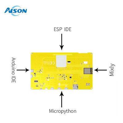 ماژول صفحه نمایش 7 اینچ ESP32 5 ولت صفحه لمسی ظرفیت 500mA 8M PSRAM LVGL