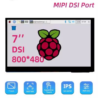 صفحه نمایش لمسی LCD با اندازه 5 اینچ و رزولوشن 800x480 MIPI DSI برای Raspberry Pi 3 4B