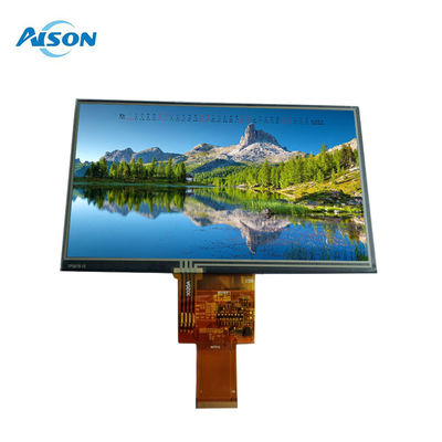 صفحه نمایش 7 اینچی RTP TFT 800X480 رزولوشن رابط RGB 40 پین برای کاربردهای صنعتی