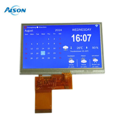 4.3 اینچ TFT Resistive Touch Screen 350 cd/m2 رنگ TFT Screen 480X272 با رابط RGB