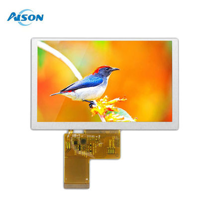 صفحه نمایش LCD 5 اینچی TFT 800x480 صفحه نمایش 500 Cd/M2 RGB 24 Bit TN 40pin