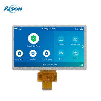 7 اینچ دمای گسترده 800x480 نمایشگاه صنعتی TFT 500 Cd / M2 پنل LCD IPS
